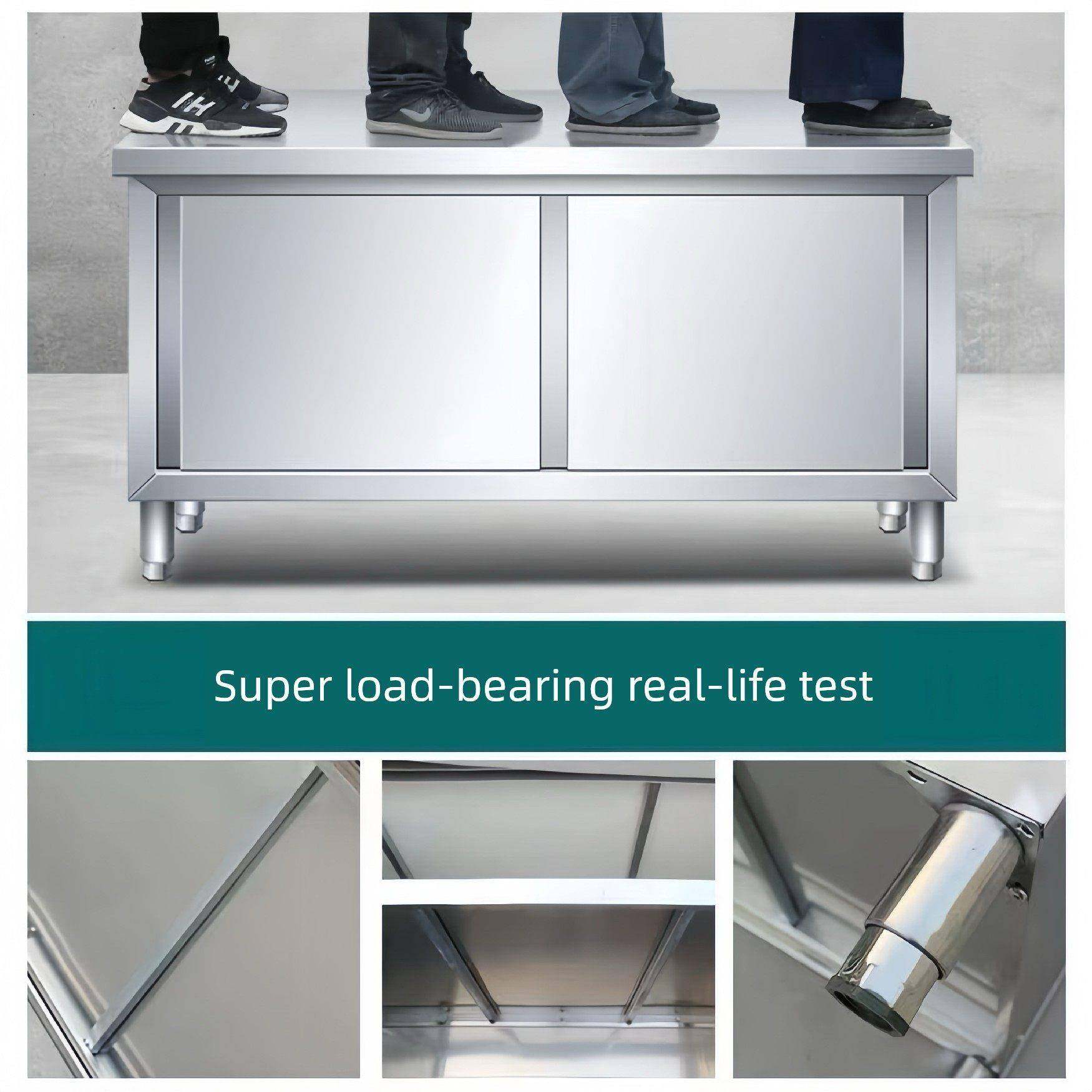 304不锈钢加厚工作台厨房切菜台商用操作台碗柜置物柜切菜桌案板,厨房/烹饪用具,厨房置物架/置物柜/角架,淘宝优惠券,粉丝福利购,淘宝优惠卷