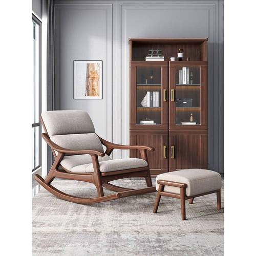 新中式全实木摇椅躺椅大人椅子阳台客厅单人懒人沙发逍遥椅摇摇椅