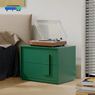 LIM界限 意式床头柜 简约现代烤漆卧室免安装置物收纳边柜奶油风Z