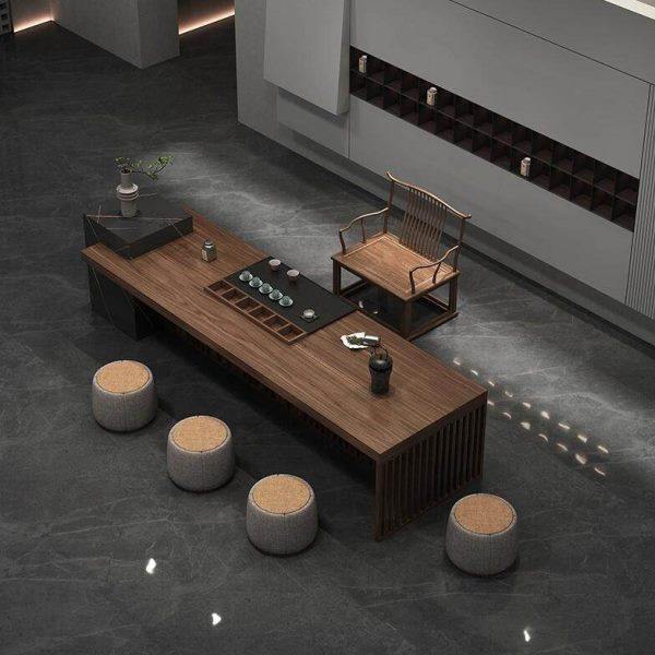 黑胡桃木茶桌椅组合新中式禅意高级白蜡木茶台茶室空间喝茶泡茶桌,住宅家具,家用茶台/茶桌,淘宝优惠券,粉丝福利购,淘宝优惠卷