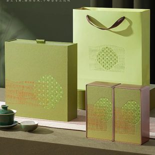 2024新款天时茶叶绿茶毛尖龙井大红袍铁观音岩茶红茶礼盒包装现货