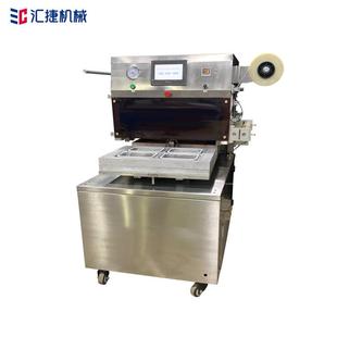 可旋转贴塑料托盘真空606贴一体包装 机 机自动牛排保鲜出四体包装