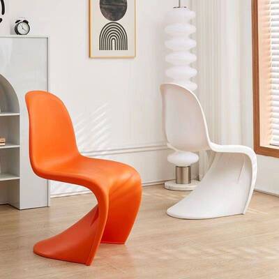餐椅简约现代塑料椅子家用靠背椅成人潘东椅会议室洽谈椅子化妆凳