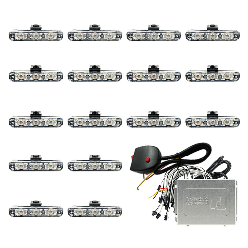 源头工厂超薄警示改装灯LED信号频闪灯多模式中网爆闪灯200-V316H