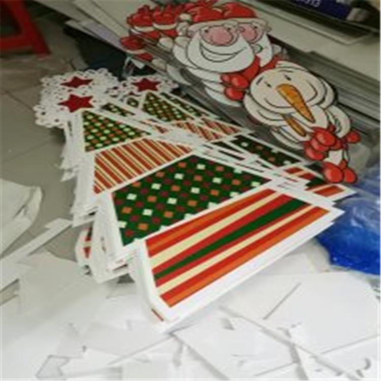 背胶裱5MM安迪板圣诞树打印自定义裁打印安迪广告切板打印