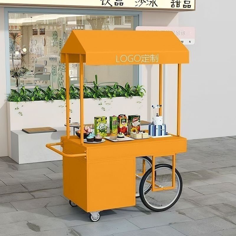 欧式铁艺夜市小吃街摆摊商用推车商场大型户外促销展台产品展销架