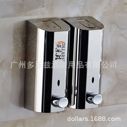 双头不锈钢皂液器滴液乳液皂液器 壁挂不锈钢二联滴液酒店皂液器