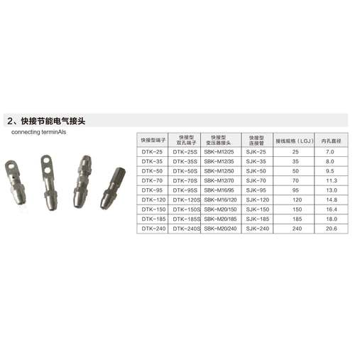 节能铜端DTK-300快速节能子D54892接头SZTH接头式欧单孔