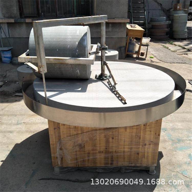 电动石碾石磨型器机小石碾WNB艾绒机器玉米破碎磨面机碾双辊石碾