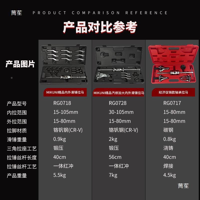 RG0717碳三爪轮轴承拆装工多功能毂滑锤具拉马型内轴承取出小器