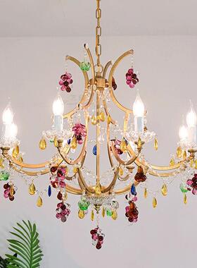 法式客餐厅水吊灯美式古室晶书房灯轻奢别墅服73107复装店艺术卧