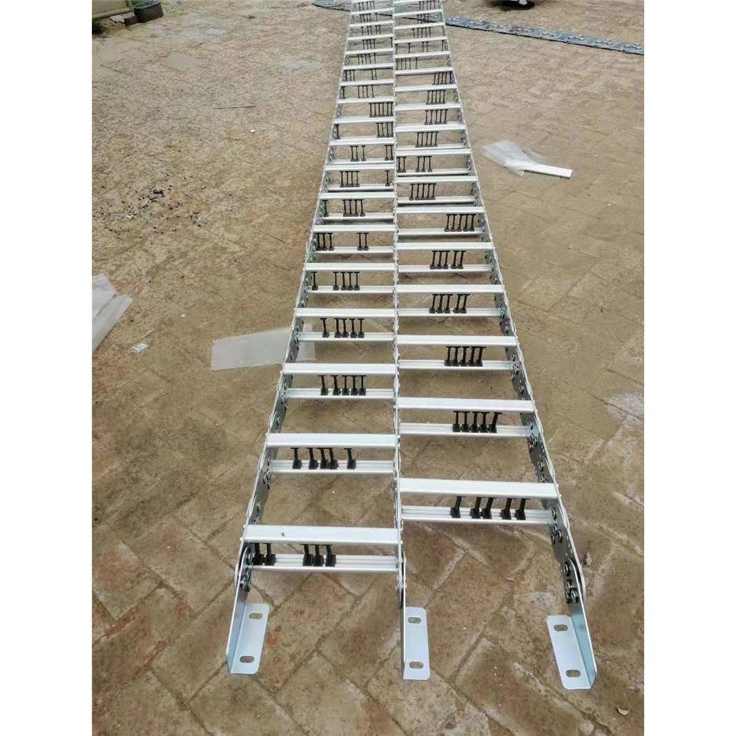 厂家生产承重型钢铝拖钢铝拖链机床链钢制热桥式链运拖动线缆保护