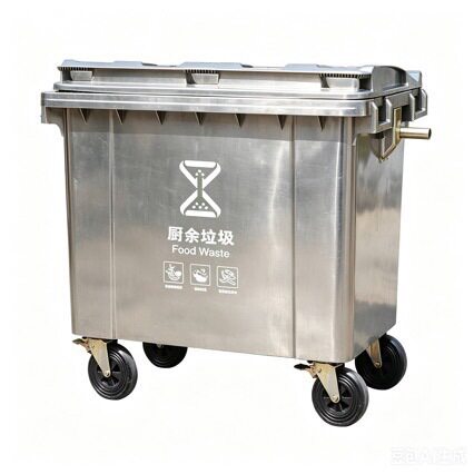 铁质大型垃圾桶垃圾箱 挂车大垃圾箱 1200L镀锌户外垃圾箱制造厂