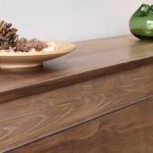 美拉德北美黑胡桃木原木电视柜带抽屉风化木悬浮柜实木柜