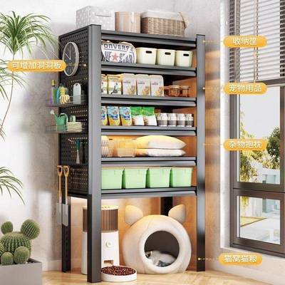 下空式置架地落物多层家用宠物用品纳架KHK猫砂盆上方钢制收储物