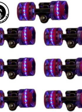 新款LED发光板滑板 22英寸四轮PU轮小鱼板儿童单翘绿色skateboard