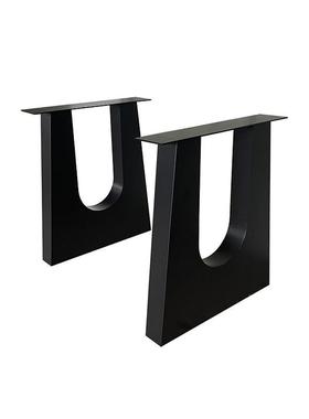 现代约桌腿碳简素钢金属桌架脑桌餐桌腿支架实木大办板公电桌PFX