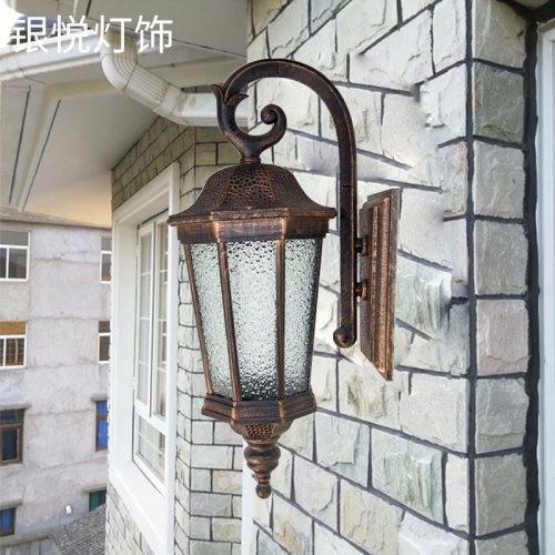 欧式复古壁灯欧式庭院灯花园别墅室壁灯LED酒店景观虎纹轻奢风灯