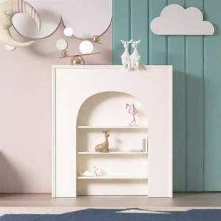 法式壁炉装饰柜奶油风客厅玄关柜沙发边柜展示柜直播间拍照背景