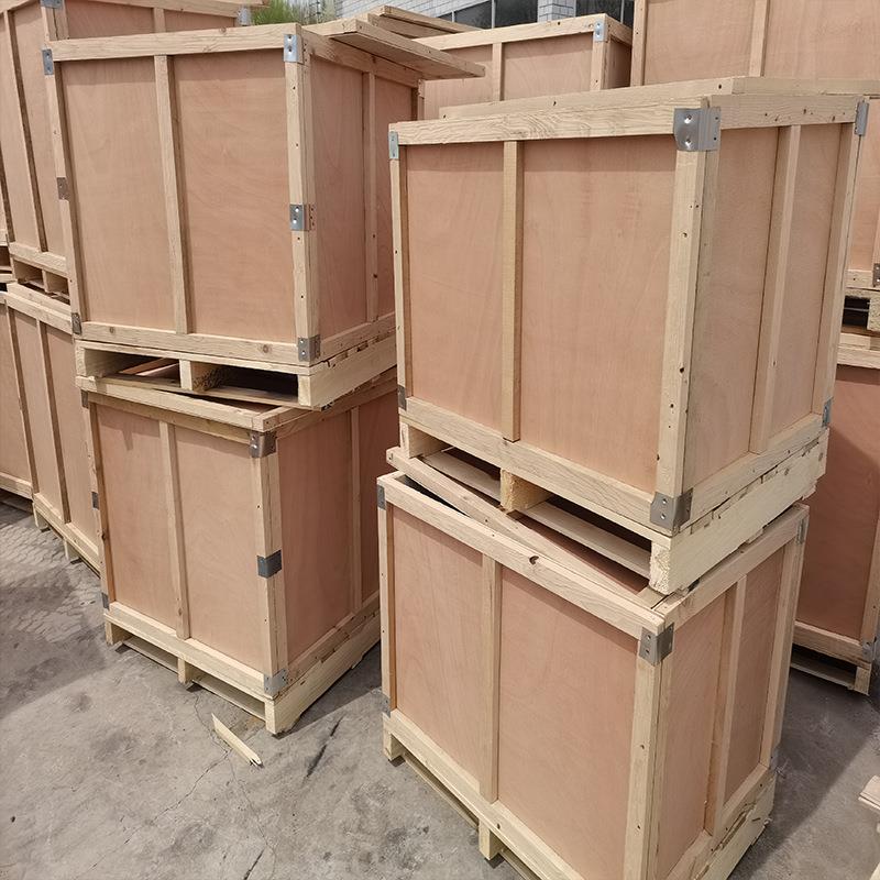 厂家直销带熏实木包装箱免熏蒸胶合MX-001板箱钢蒸卡扣箱可折叠拆