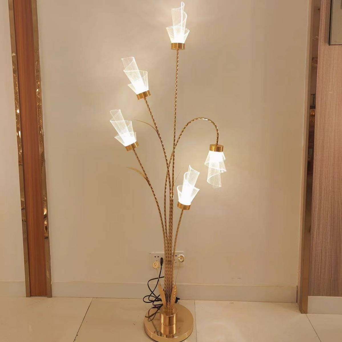 跨境美式乡村复古落地灯酒店客厅卧室沙发简约轻奢台灯可调高度