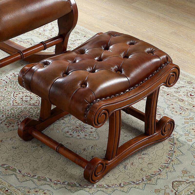 美式式实阳木台懒人摇椅老人欧客厅52卧室沙发小户椅型家用休闲躺