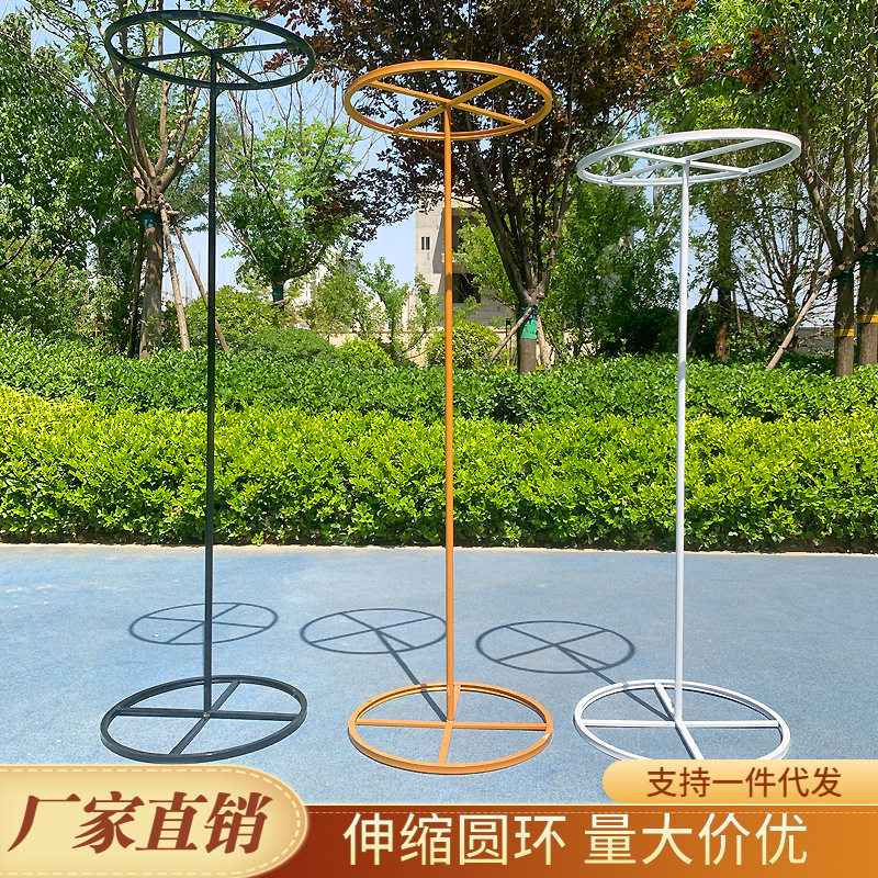 婚庆路引圆形铁艺伸缩线帘吊环