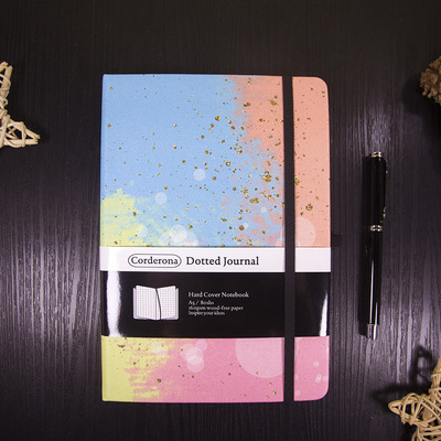 A5 160gsm点阵硬面水彩绑带计划送礼手帐本记事子弹笔记本子新款
