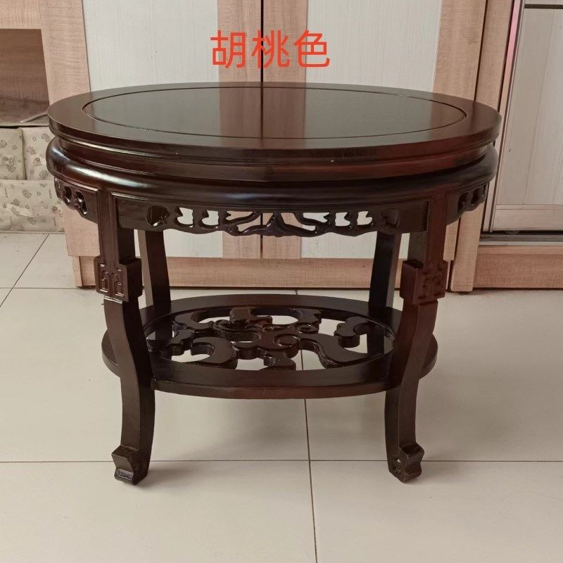 全实木椭圆形榆实木头石头假山底座客厅花盆景架中式仿古鱼缸托架