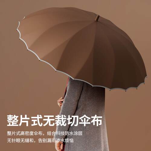女24骨加固拉德双人美超大抗风加厚结实大号三人长柄雨伞一片伞男