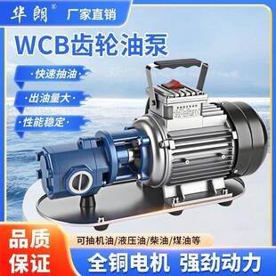 新款WCB便携式自吸齿轮泵电动抽油泵机油柴油液压油煤油220V家用