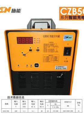 CZB5C-E24V35A施能全自动工频充电机铅酸免维护电池组叉车充电机