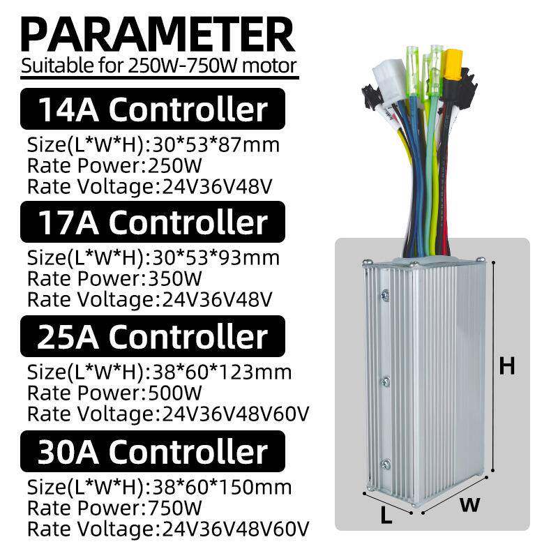 三模0正弦波锂电助SMM力自行车制器36v468v0v5控0w350w带自学习