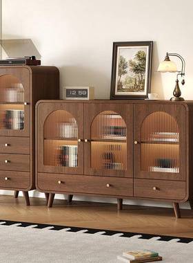 IMM复古风餐旁边斗柜客纳厅电视边柜靠墙物收柜卧室床尾置物储矮