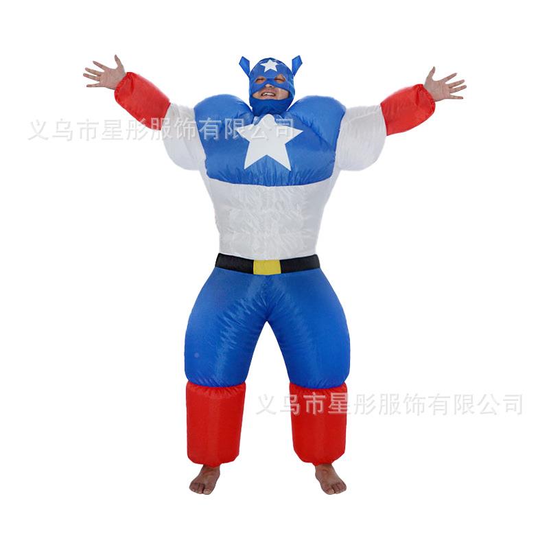 万圣节演充气装美队小丑晚会服表演服装演出BEH活动充表气服装