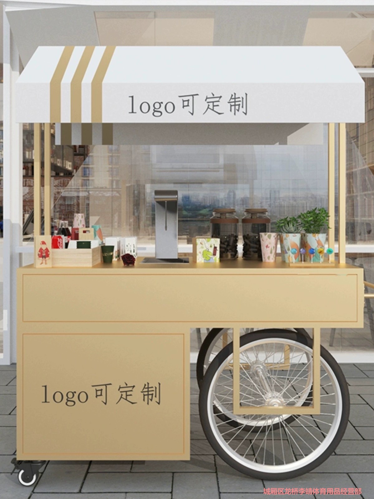 欧式铁艺带柜促销摆摊车