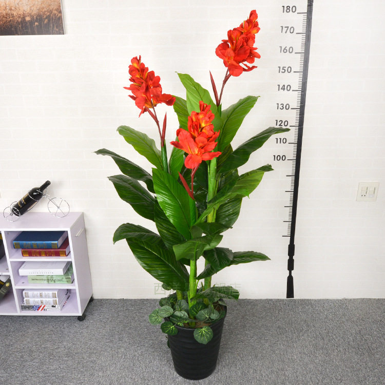 工厂店装饰品树美人蕉 植物假树假花客厅仿真绿大型套装绢花盆栽