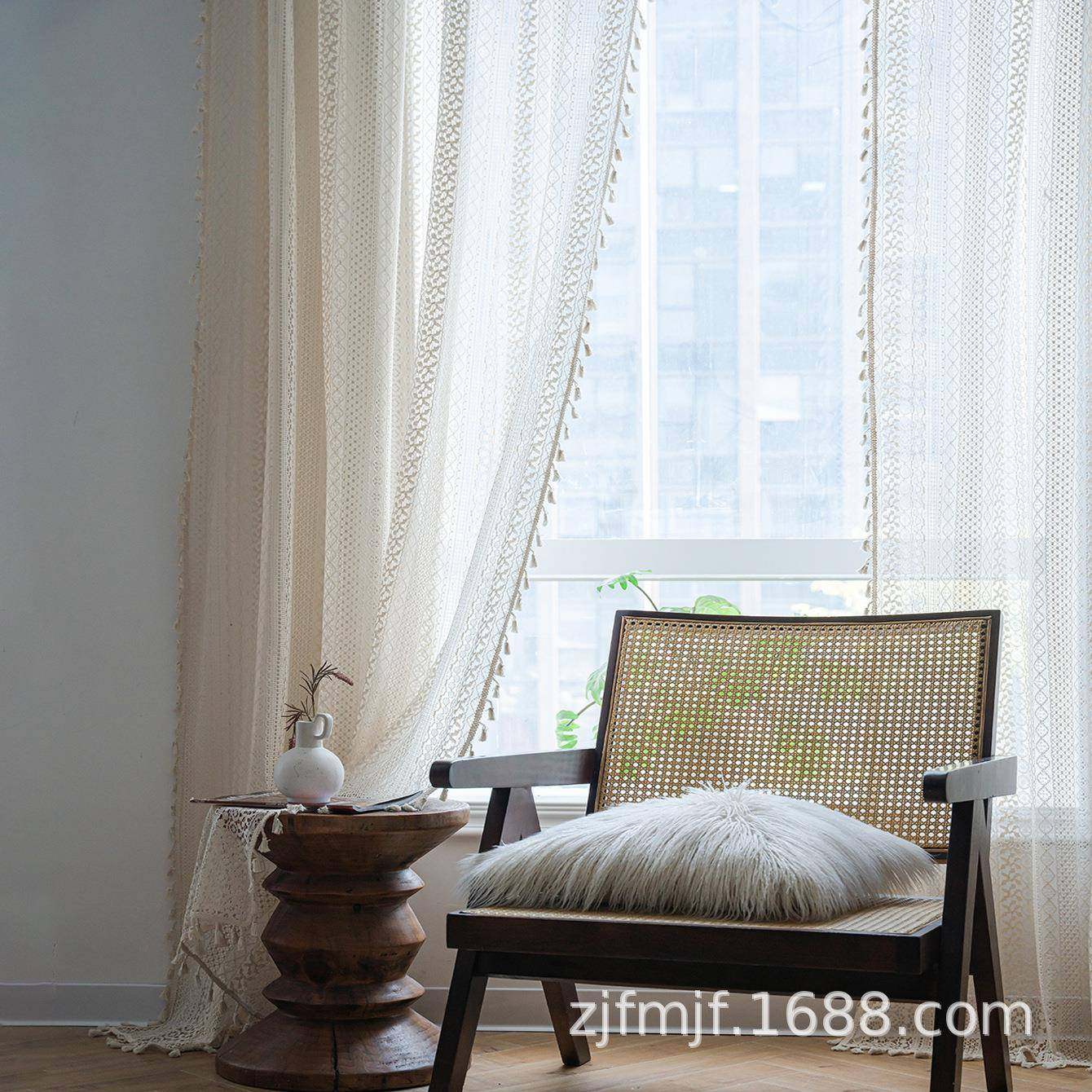 爸爸多2片布窗帘四能合一功安装装置波西米亚90126成品窗帘