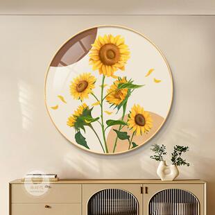202廊5形年新款日葵装饰画进户门正对向玄关画UYY客厅走过道餐厅