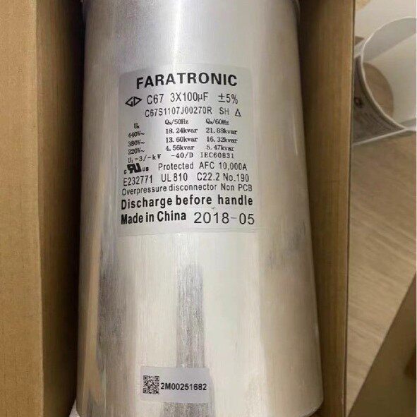 1000v20uf 轨道交通用薄膜电容器 原装法拉 C6MA3206J010281