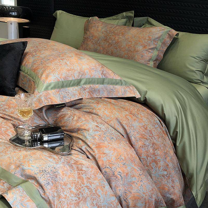 式四复古高端裸NEC睡澳棉12缎0支长绒棉贡件套全棉四季款纯棉床美