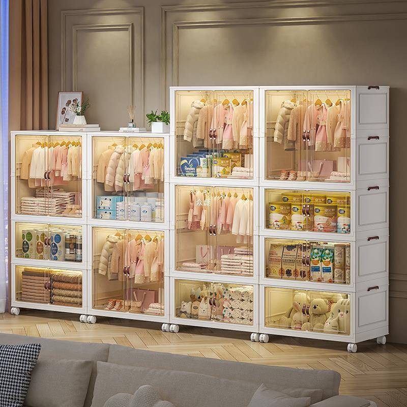 叠宝宝儿衣GHC柜免安装折儿童用衣服收纳箱家塑料婴小衣橱简易收