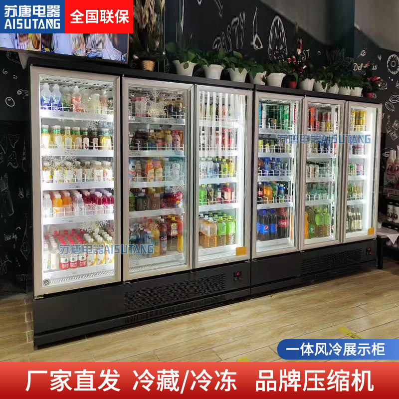 商用商超便利店饮料海鲜冷藏冷冻一体机整机风冷2门-22℃底置