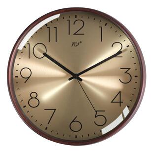 TQJ实木静音挂钟客厅家JWK用尚创意时钟挂墙时约简电石波英卧室钟