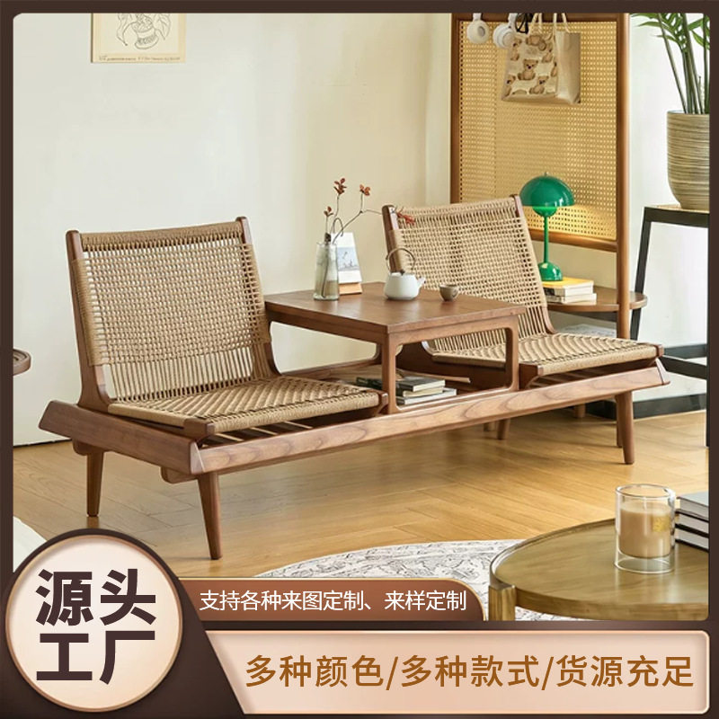 实木茶桌阳台泡茶桌原木茶台小茶桌复古民宿茶桌椅休闲榻榻米茶座