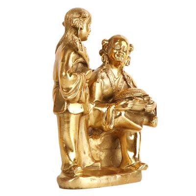 铜记摆杨铜和合二PTB合和件先家居工艺品