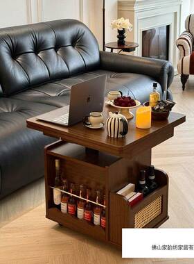 UXL实木餐升降茶几动推车茶桌折叠桌小户型茶台多能客厅沙发功移