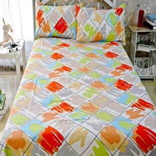 1.5米1.EBZ8米床老5粗布三件套床单炕床单枕套3.3米3.米三件套