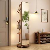 子带帽可功能一镜体衣挂移动衣帽见描述架衣架卧室地衣多功能实木