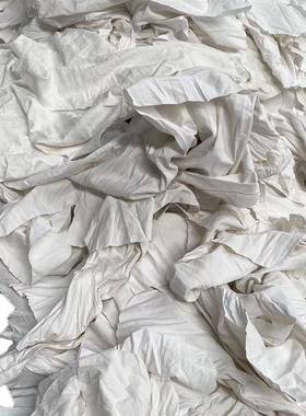 白色机布直厂家销旧床擦单散块全业棉碎布旧料吸HWH水吸油工用抹